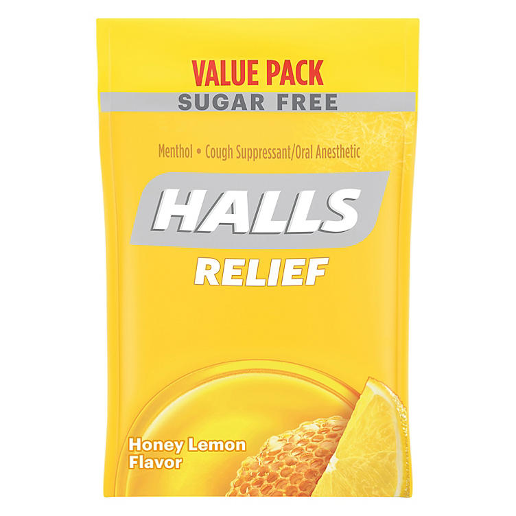 Halls Relief Honey Lemon Sugar-Free Cough Drops Value Pack (180 ct.)