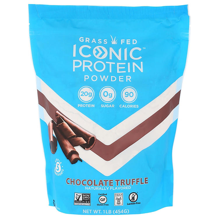 ICONIC Protein Grass Fed Protein Powder, Chocolate (1 lb.)