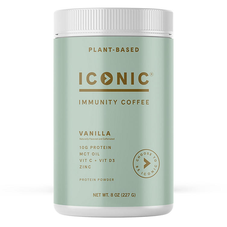 ICONIC Protein Immunity Coffee Powder with Pea Protein, Choose Your Fl
