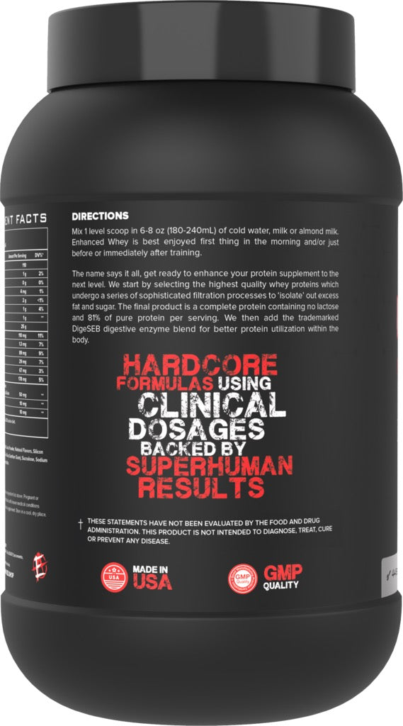 ENHANCED WHEY ISOLATE<h4>The Cleanest Whey Isolate Protein Powder</h4>