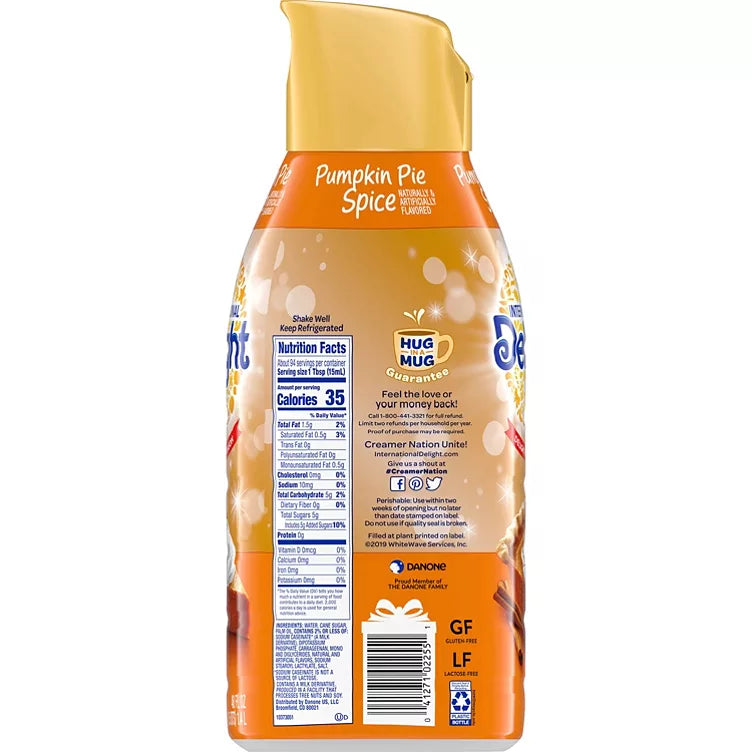 International Delight Coffee Creamer, Pumpkin Pie Spice (48 fl. oz.)