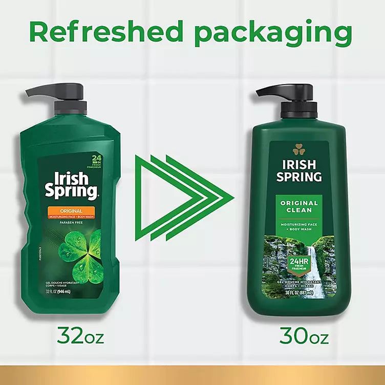 Irish Spring Body Wash for Men, Original Clean (30 fl. oz., 2 pk.)