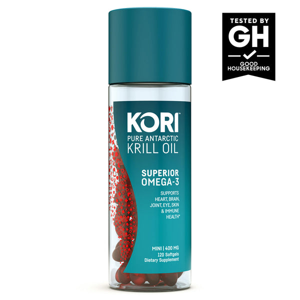 Kori Pure Antarctic Krill Oil Multi-Benefit Omega-3 Mini Softgels, (400 mg., 120ct.)