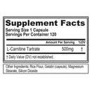Evlution L Carnitine500 Capsules 120 Servings