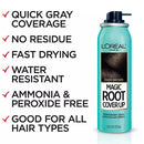 L'Oreal Paris Magic Root Cover Up Temporary Gray Concealer Spray, Dark Brown (3 pk.)