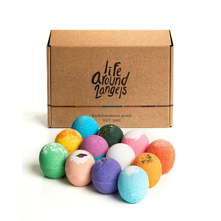 Lifearound2angels Bath Bomb Set, Variety Pack (3 oz., 12 ct.)