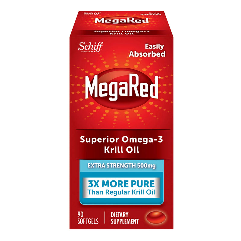 MegaRed 500mg 오메가-3 크릴 오일 건강 보조 식품 (90캐럿)
