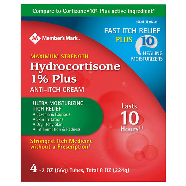 Member’s Mark Hydrocortisone 1% Anti-Itch Cream (2 oz., 4 pk.)