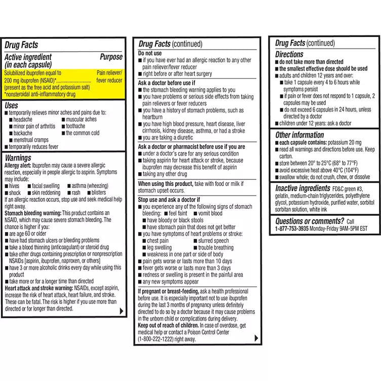 Member's Mark Ibuprofen Softgels, 200mg (400 ct.)