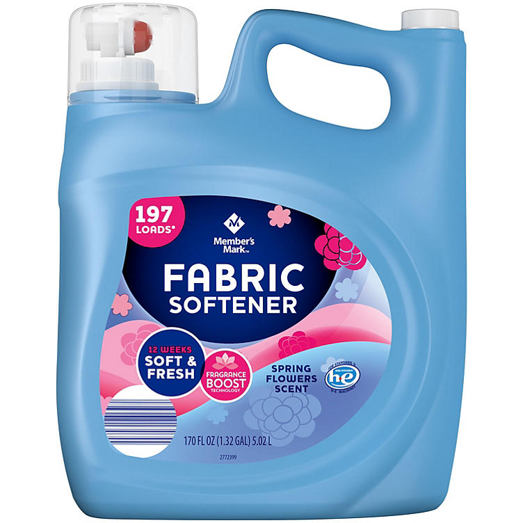 Member's Mark Liquid Fabric Softener, Spring Flowers (170 fl. oz., 197 loads)