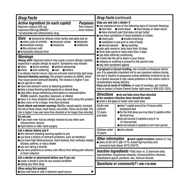 Member's Mark Naproxen Sodium Tablets USP, 220 mg (400 ct.)