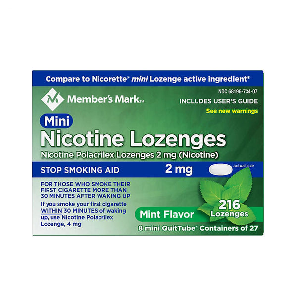 Member’s Mark Nicotine 2mg Mint Mini Lozenge (216 ct.)