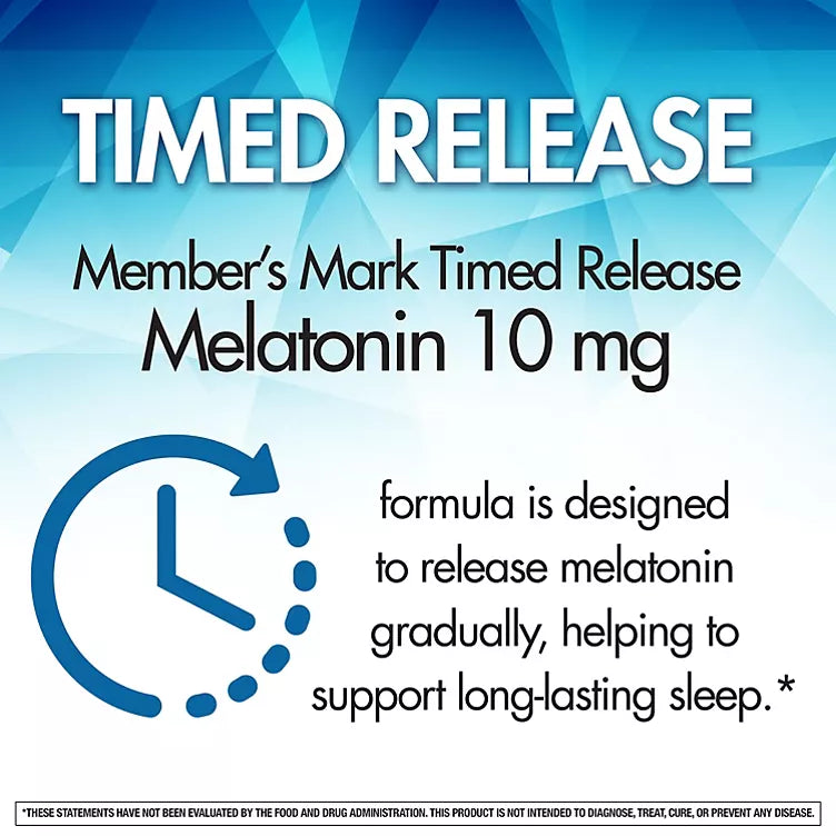 Member's Mark Timed Release Melatonin 10mg (250 ct.)