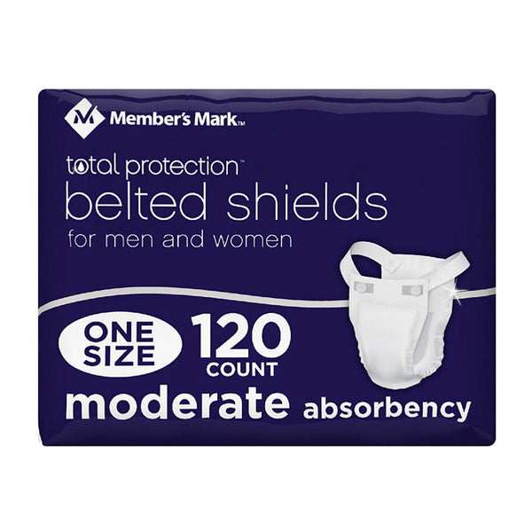 Member's Mark Total Protection Belted Shields for Men or Women (120 ct.)