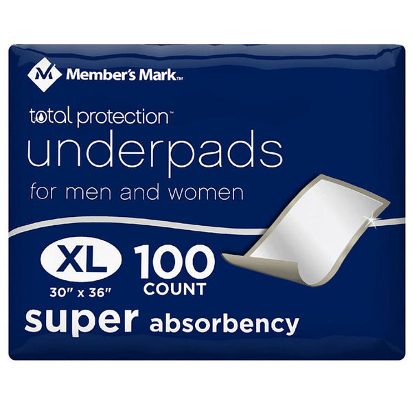 Member's Mark Total Protection Underpad, 30" x 36" (100 ct.)