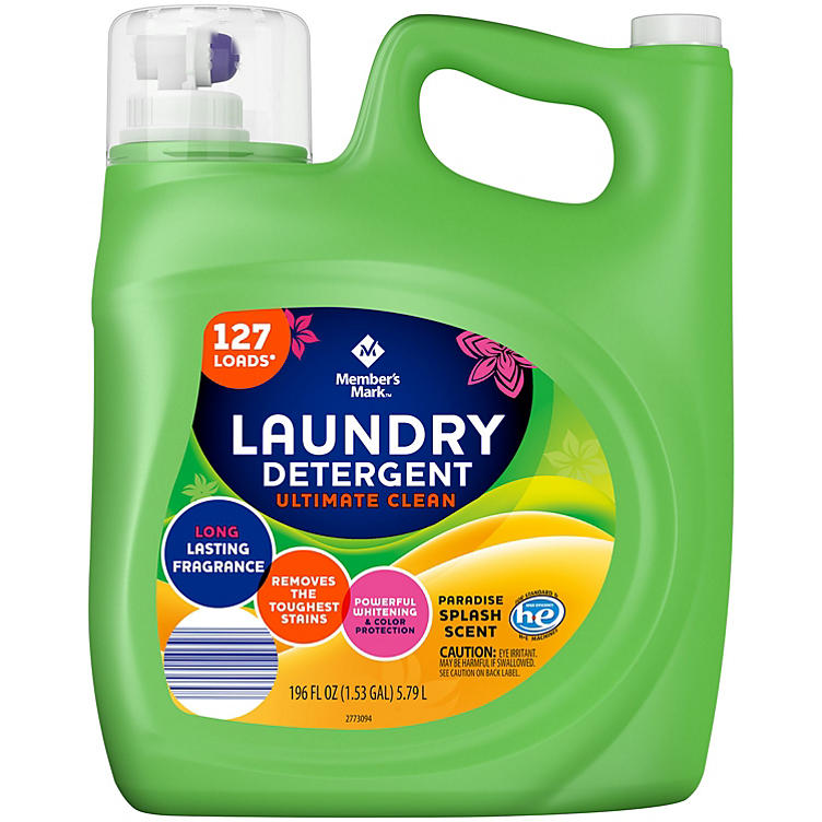 Member's Mark Ultimate Clean Liquid Laundry Detergent, Paradise Splash Scent (196 oz.)