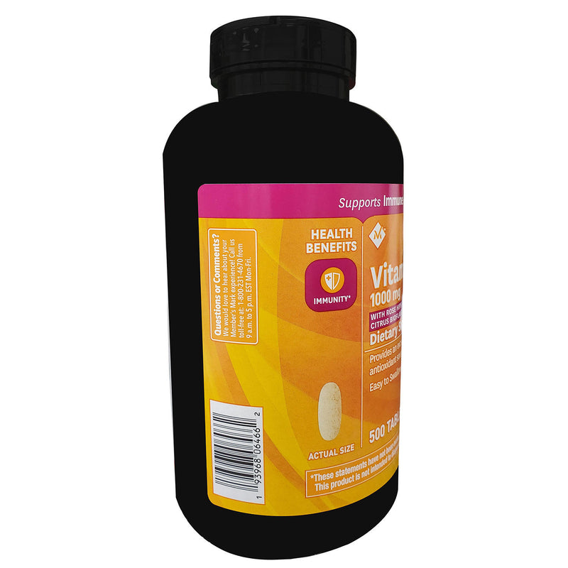 Member's Mark Vitamin C 1000 mg. with Rosehips and Citrus Bioflavonoids (500 ct.)
