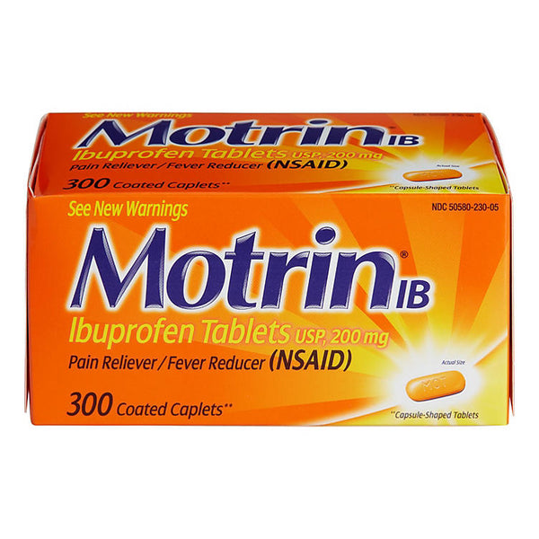 Motrin IB 200mg Ibuprofen Pain Reliever/Fever Reducer (300 ct.)