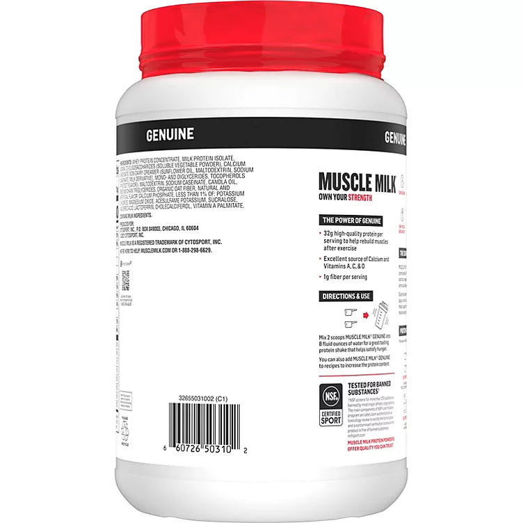 Muscle Milk Genuine Protein Powder, Vanilla Cream (39.5 oz.)