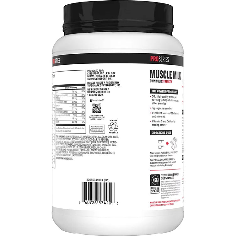 Muscle Milk Pro Series Protein Powder Supplement, Intense Vanilla (40.7 oz.)
