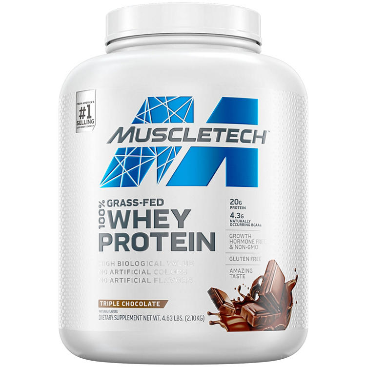 MuscleTech Grass Fed 100% Whey Protein, Chocolate