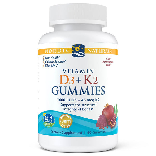 Vitamin D3+K2 Gummies Pomegranate Flavor 60 Gummies