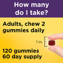 Nature Made Elderberry Gummies with Zinc and Vitamin C, for Immune Support Help (120 ct.)