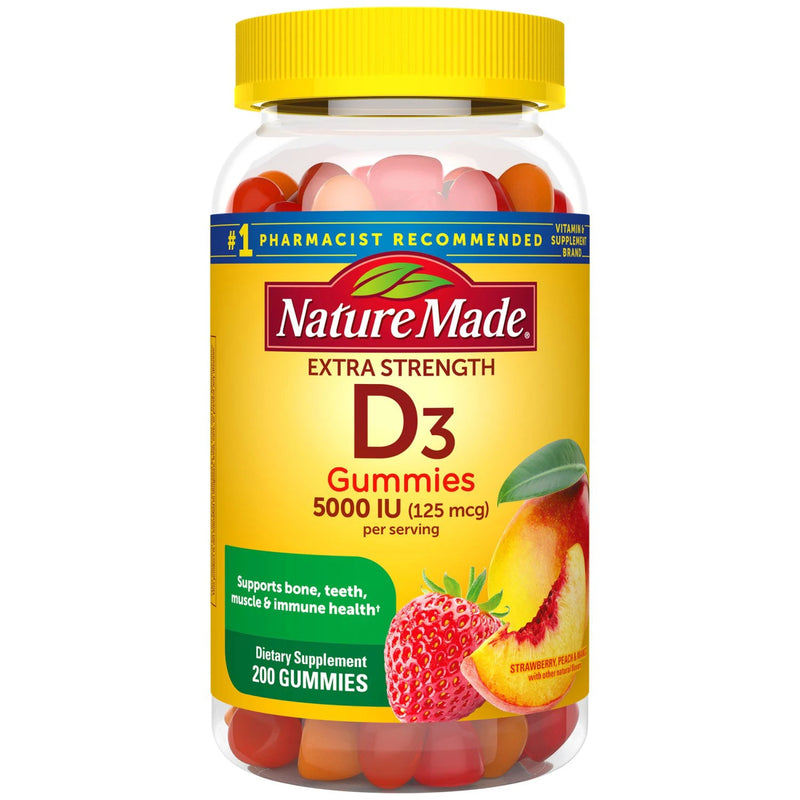 Nature Made Extra-Strength Vitamin D3 5000 IU (125 mcg) Gummies (200 ct.)