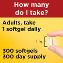 Nature Made Flaxseed Oil 1400 mg Softgels for Heart Health (300 ct.)