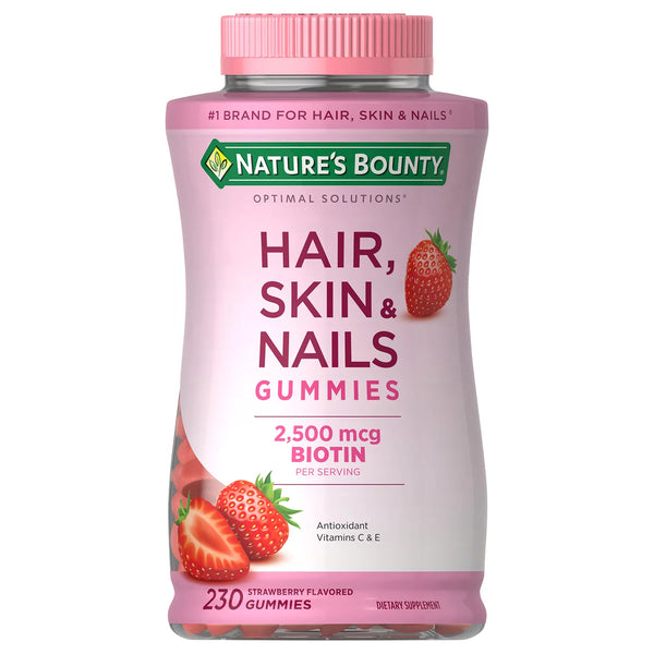 Nature's Bounty Hair, Skin, and Nails 비오틴 함유 비타민 구미(230캐럿)
