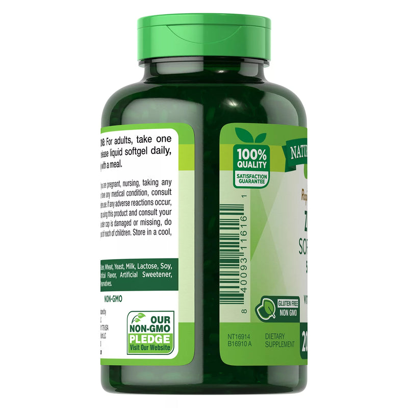 Nature's Truth Zinc 50mg + Vitamin C Softgels (200 ct.)