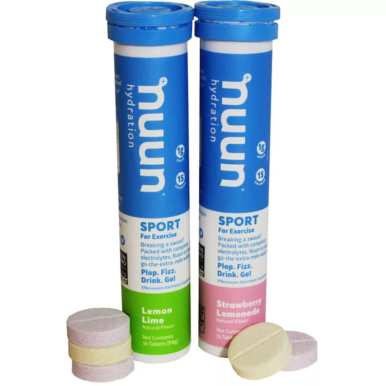 Nuun Sport Electrolyte Replacement Tablets, Sports Hydration Supplement, Strawberry Lemonade + Lemon Lime (16 ct., ea. 2 pk.)