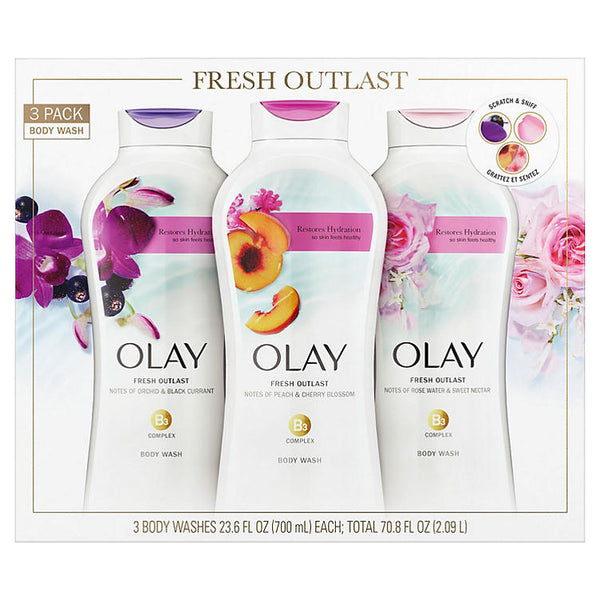 Olay Fresh Outlast Body Wash (23.6 oz., 3 pk.)