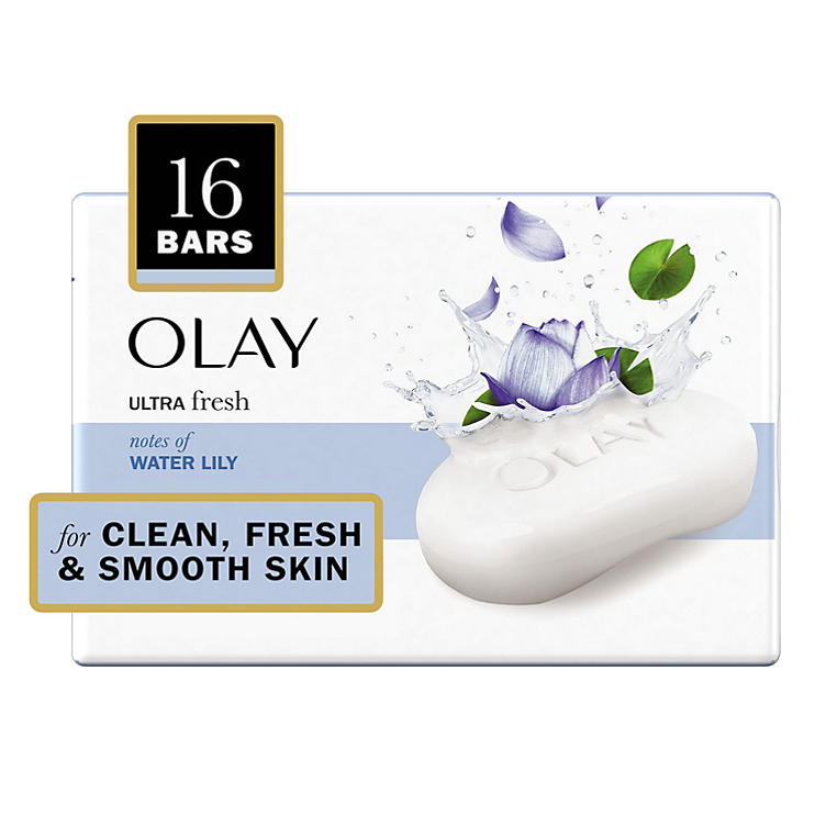 Olay Ultra Fresh Bar Soap, Notes of Water Lily (4 oz., 16 ct.)