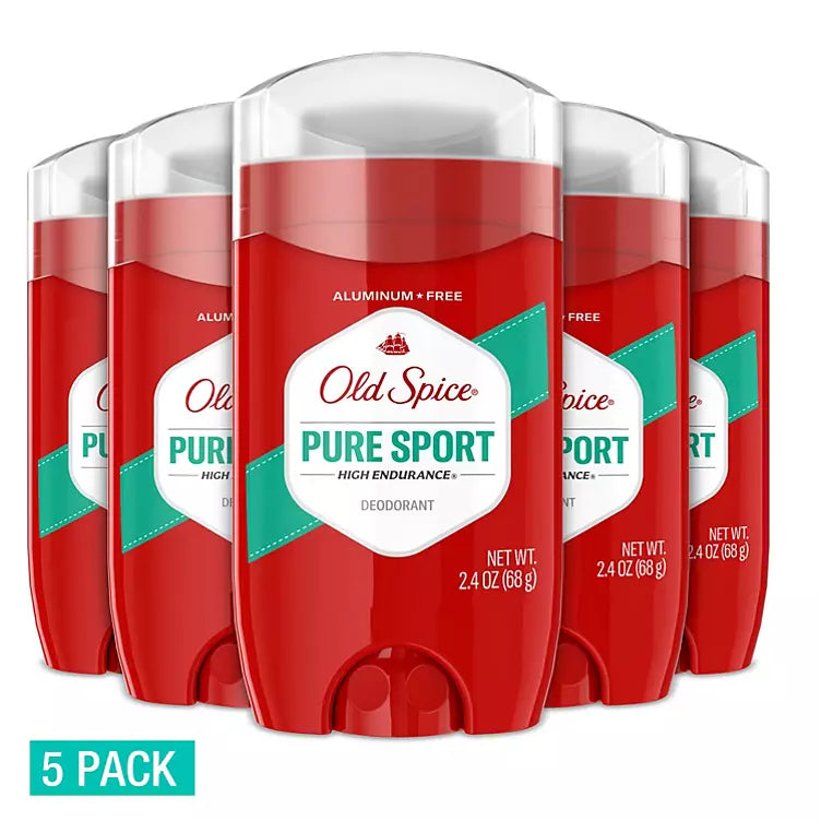Old Spice High Endurance Deodorant for Men, Pure Sport (2.4 oz., 5 pk.)