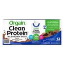 Orgain Clean Protein Grass Fed Shake, Creamy Chocolate Fudge (12 ct.)