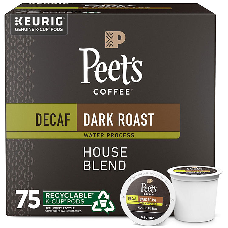 Peet's Decaf House Blend 75 ct K-cups