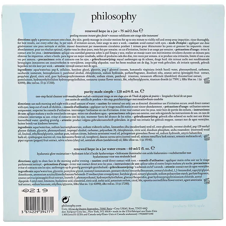 Philosophy Smooth, Glowing & Hopeful Set (3 pc.)