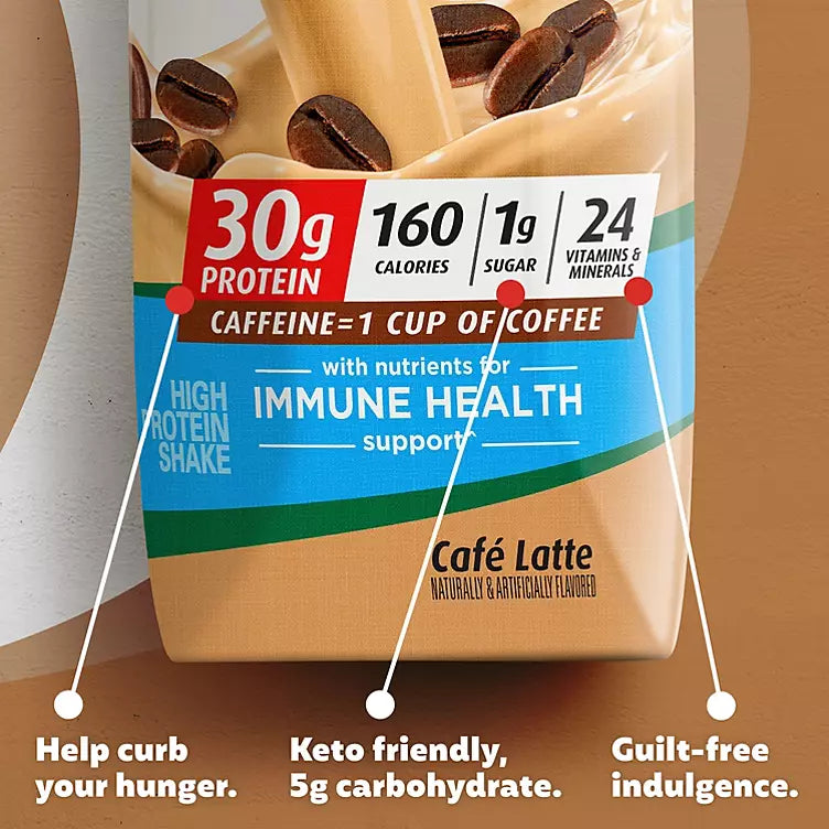 Premier Protein 30g High Protein Shake, Café Latte (11 fl. oz., 15 pk.)