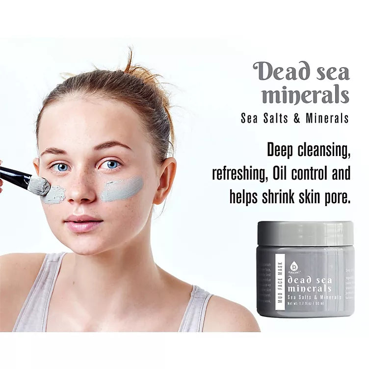 Pursonic Gel Mud Face Mask 3-pack, Charcoal + Honey + Dead Sea Minerals