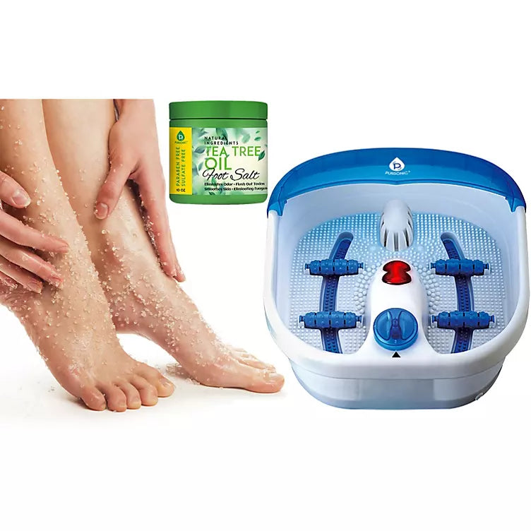 Pursonic Heated Foot Spa Massager with Tea Tree Foot Salts