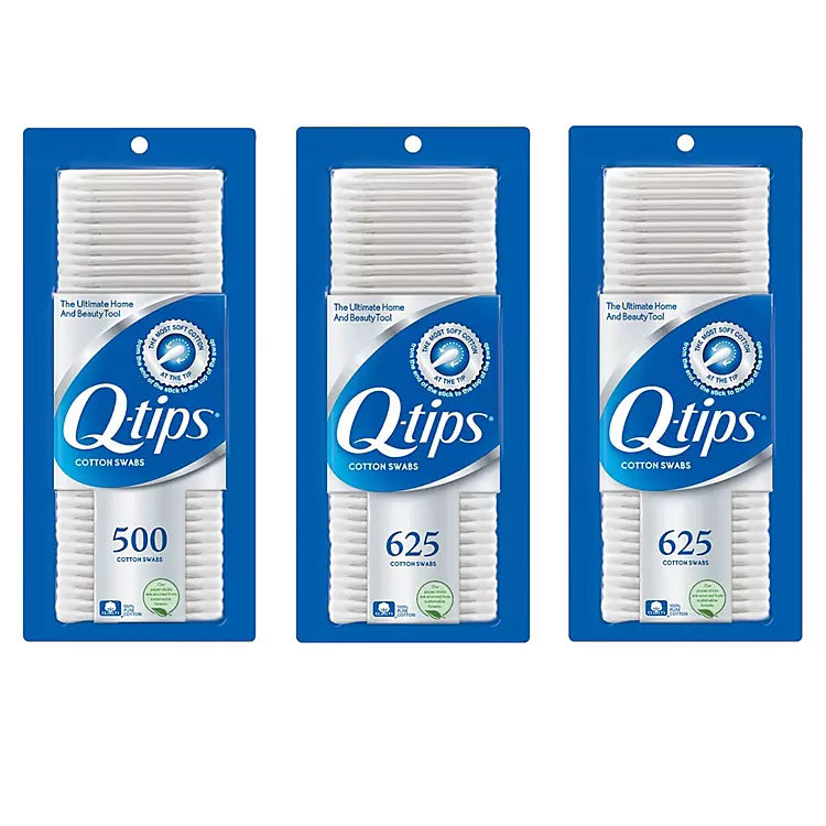 Q-tips Cotton Swabs (625 ct., 2 pk. + 500 ct., 1 pk.)