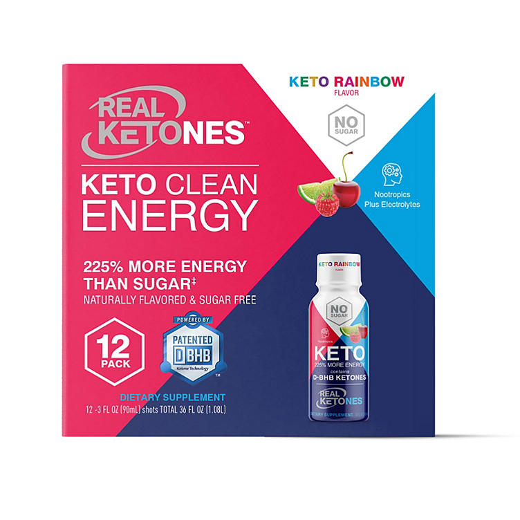 Real Ketones Clean Energy Shot, Bomb Pop (12 pk.)