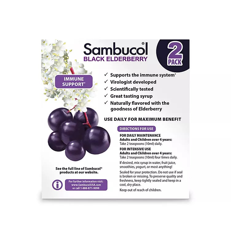 Sambucol Original Black Elderberry Syrup (7.8 oz., 2 pk.)