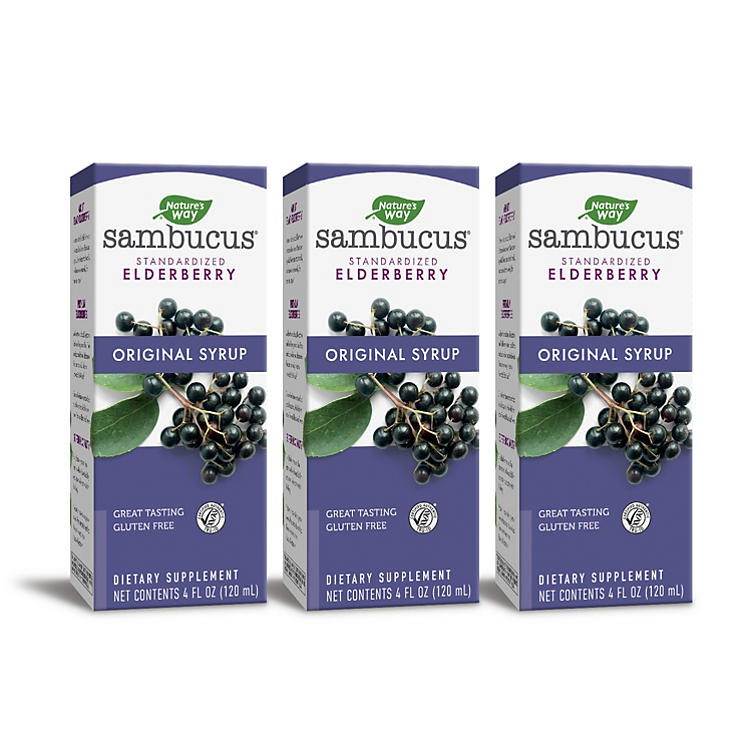 Sambucus Standardized Elderberry Original Syrup, Immune Support (4 fl. oz., 3 pk.)