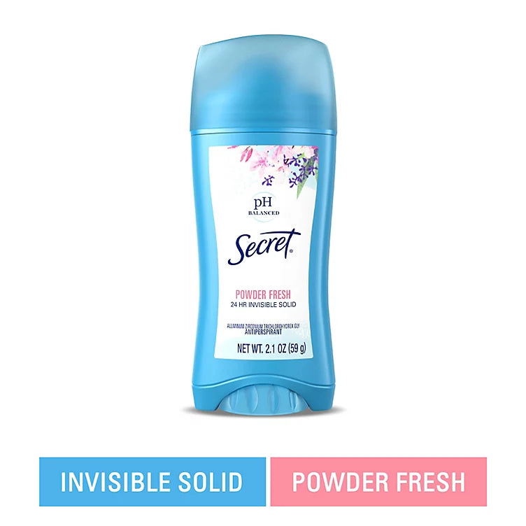 Secret Invisible Solid Antiperspirant and Deodorant, Powder Fresh (2.1 oz., 5 pk.)