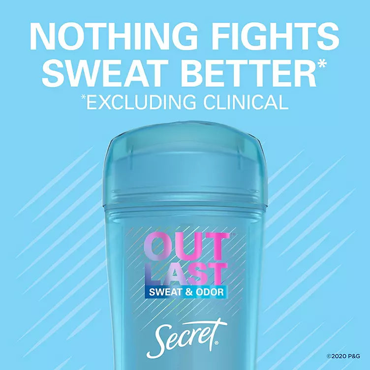 Secret Outlast Clear Gel Deodorant, Shower Fresh (2.6 oz., 4 pk.)
