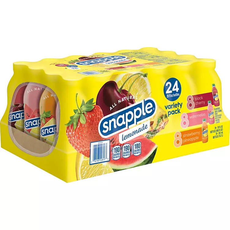 Snapple Lemonades Variety Pack (20 fl. oz., 24 pk.)