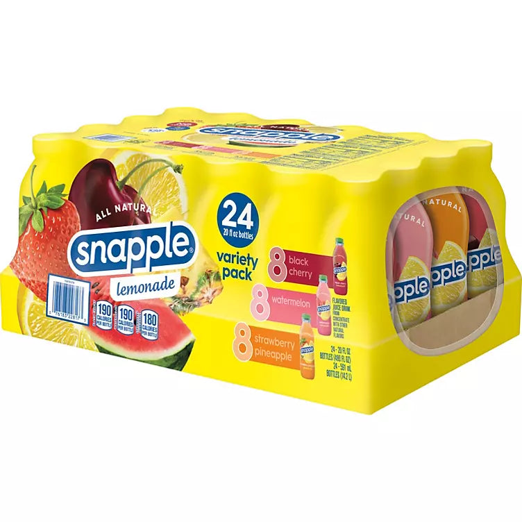 Snapple Lemonades Variety Pack (20 fl. oz., 24 pk.)