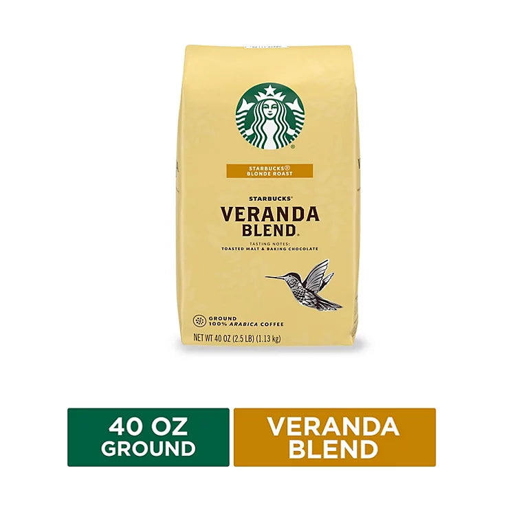 Starbucks Blonde Roast Ground Coffee, Veranda Blend (40 oz.)